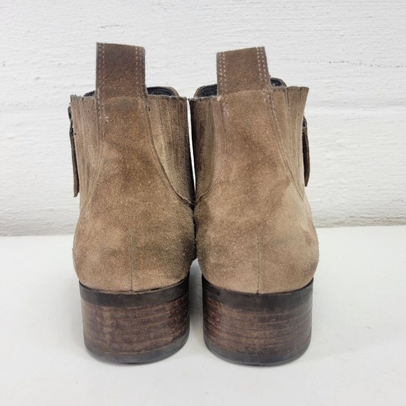 Paul Green‎ Women's Size 9 Brown Suede Leather Zip Ankle Chelsea Heeled Boots - Picture 10 of 15